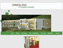 Tablet Screenshot of pflegewohnheim-zirbenland.at